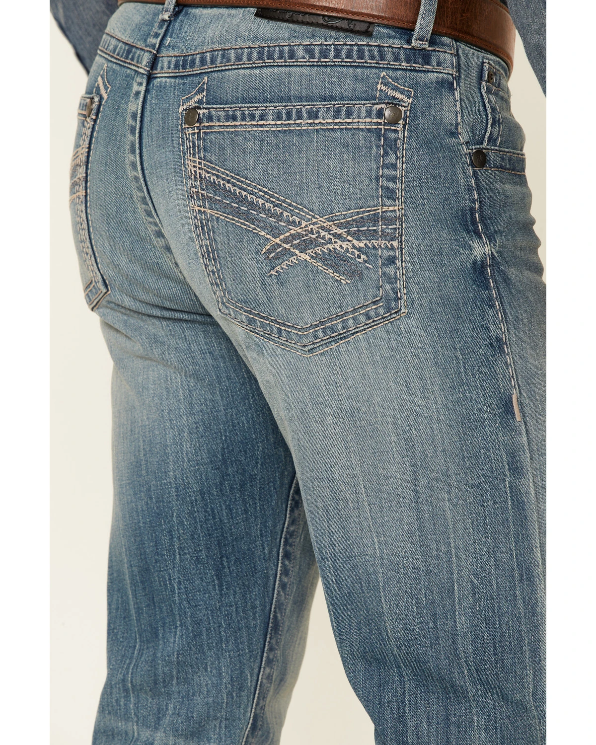 Rock 47 By Wrangler Men's Cochran Medium Wash Stretch Slim Straight Jeans 4 Rock 47 By Wrangler Men's Cochran Medium Wash Stretch Slim Straight Jeans - Image 4