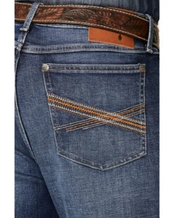 Wrangler 20X Men's Cynn Dark Wash Vintage Stretch Slim Bootcut Jeans -Little Wild Horse Shop 2000351006 400 P3