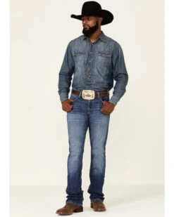 Wrangler 20X Men's Cynn Dark Wash Vintage Stretch Slim Bootcut Jeans - Long