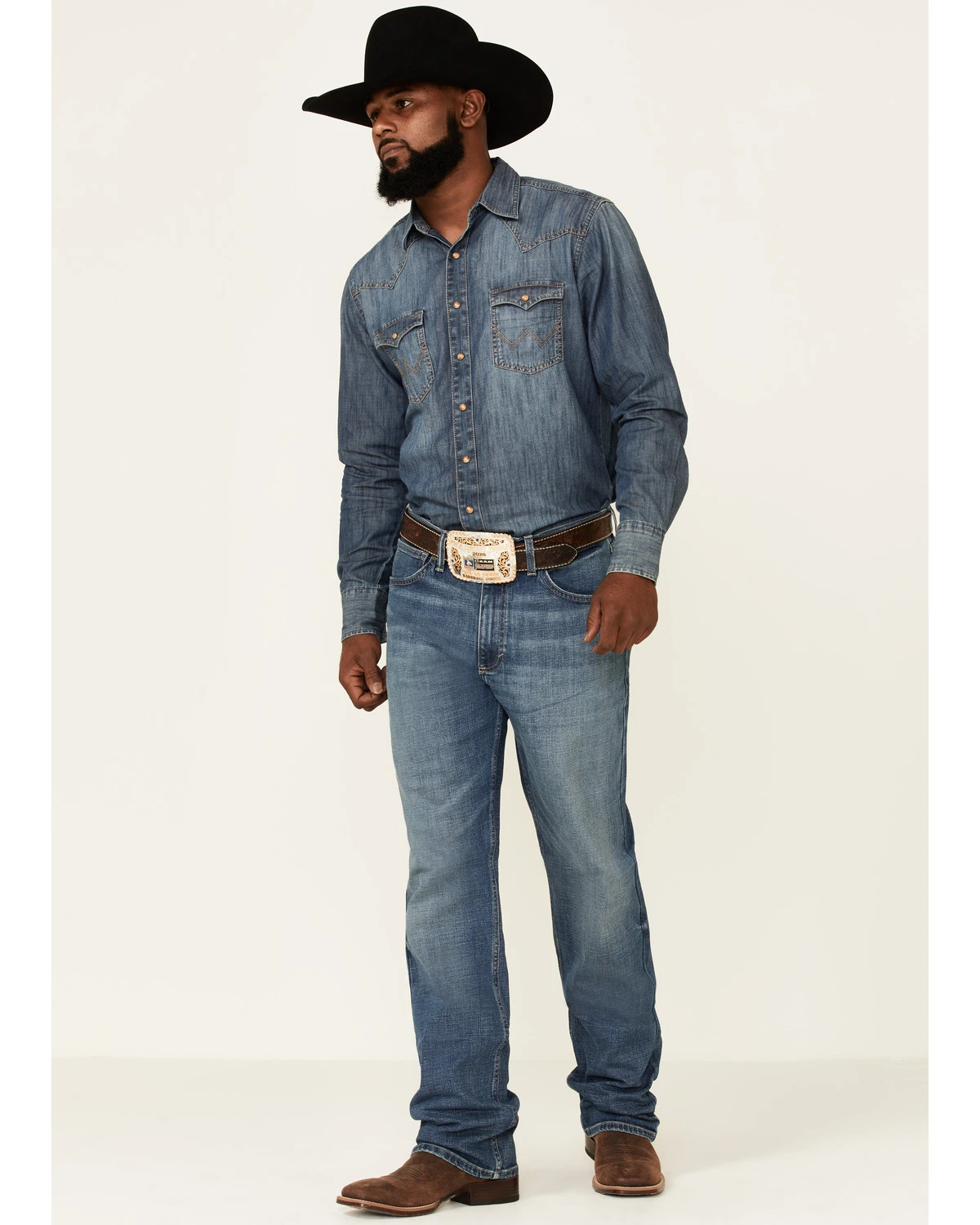 Wrangler 20X Men's Barnham Medium Wash Stretch Extreme Relaxed Straight Jeans 1 Wrangler 20X Men's Barnham Medium Wash Stretch Extreme Relaxed Straight Jeans