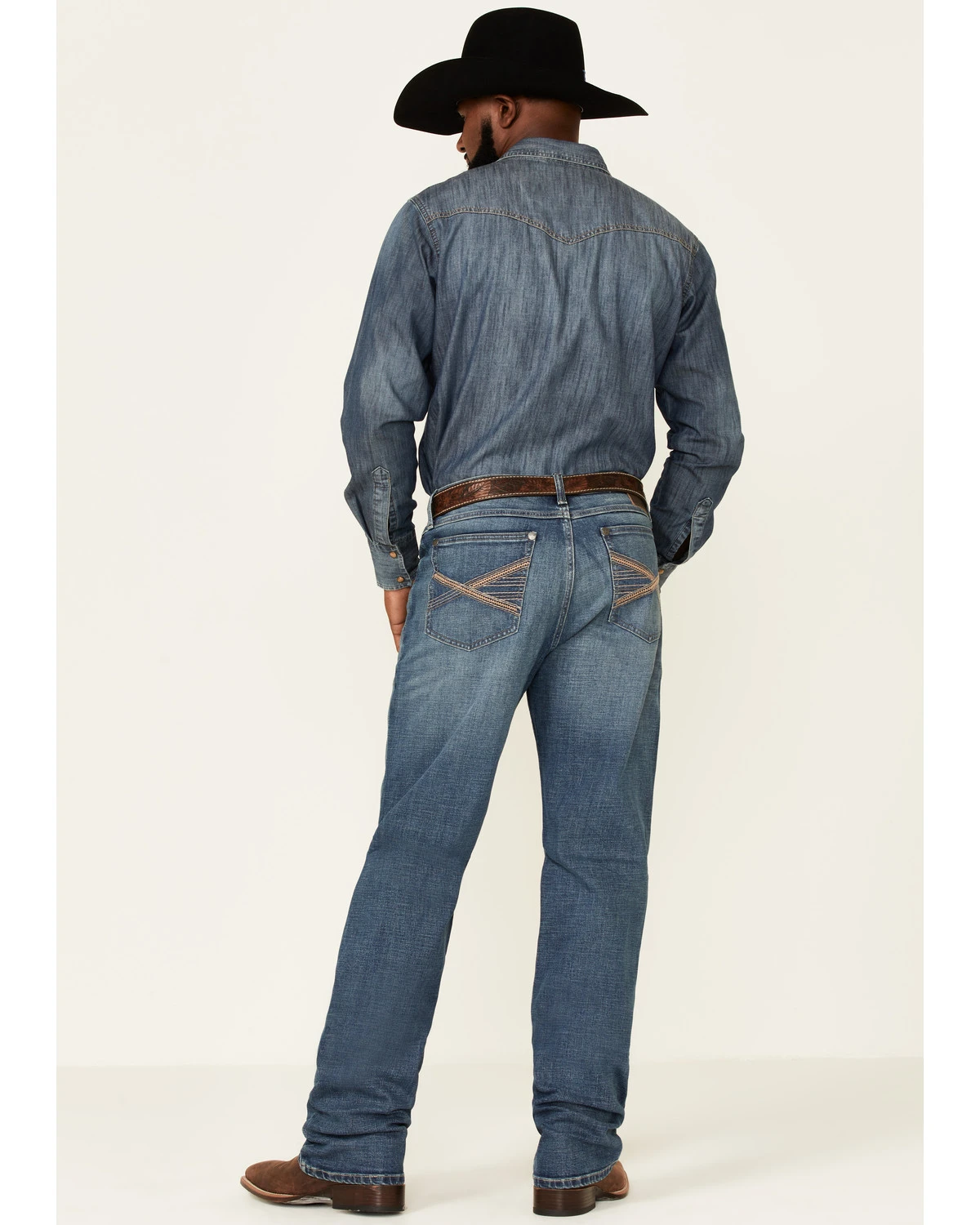 Wrangler 20X Men's Barnham Medium Wash Stretch Extreme Relaxed Straight Jeans 4 Wrangler 20X Men's Barnham Medium Wash Stretch Extreme Relaxed Straight Jeans - Image 4