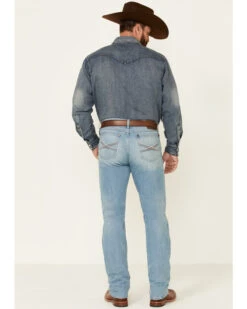 Wrangler 20X Men's Beech Light Wash Stretch Slim Straight Jeans -Little Wild Horse Shop 2000351009 400 P3