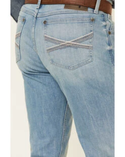 Wrangler 20X Men's Beech Light Wash Stretch Slim Straight Jeans -Little Wild Horse Shop 2000351009 400 P4