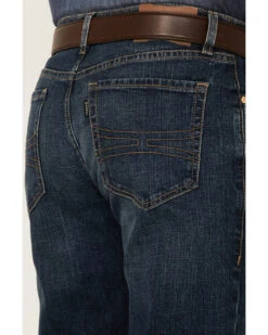 Rock & Roll Denim Men's Hooey Dark Vintage Double Barrel Relaxed Stackable Bootcut Jeans -Little Wild Horse Shop 2000351105 400 P3