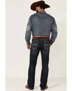 Rock & Roll Denim Men's Vintage Dark Revolver Stretch Slim Straight Jeans