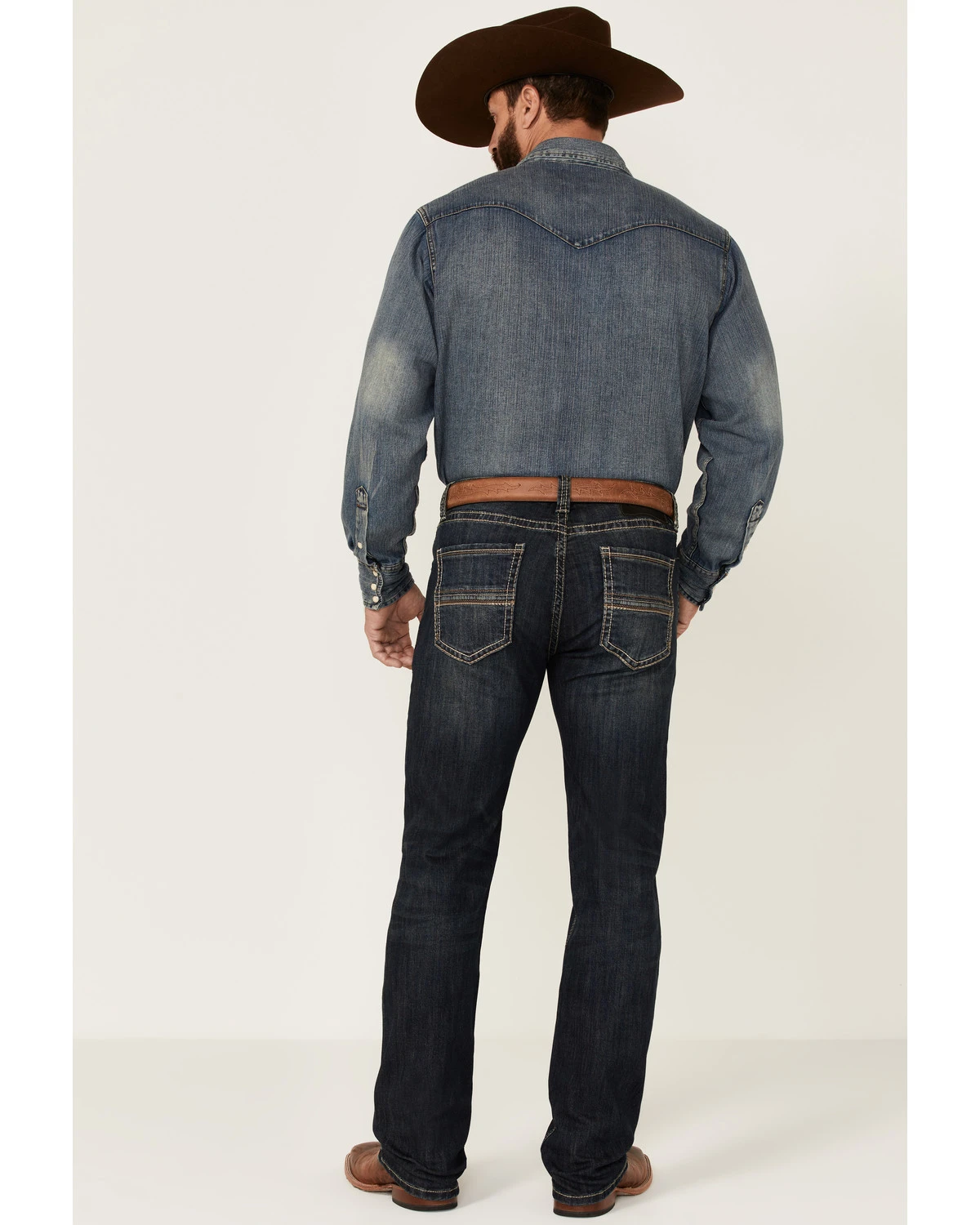 Rock & Roll Denim Men's Vintage Dark Revolver Stretch Slim Straight Jeans 1 Rock & Roll Denim Men's Vintage Dark Revolver Stretch Slim Straight Jeans