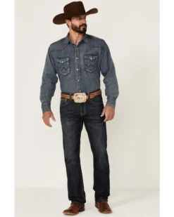 Rock & Roll Denim Men's Vintage Dark Revolver Stretch Slim Straight Jeans 6 Rock & Roll Denim Men's Vintage Dark Revolver Stretch Slim Straight Jeans -Little Wild Horse Shop 2000351108 400 P3