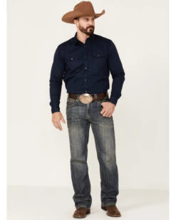 Rock & Roll Denim Men's Vintage Dark Wash Double Barrel Relaxed Straight Jeans -Little Wild Horse Shop 2000351110 400 P3