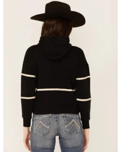 Shyanne Life Women's Cropped Embroidered Hoodie - Black -Little Wild Horse Shop 2000351314 001 P3