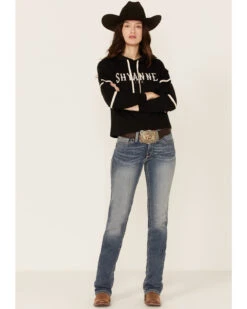 Shyanne Life Women's Cropped Embroidered Hoodie - Black -Little Wild Horse Shop 2000351314 001 P4