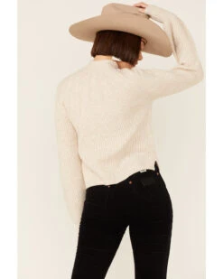 Shyanne Women's Seamed High Neck Wool Blend Pullover Sweatshirt -Little Wild Horse Shop 2000351363 280 P3