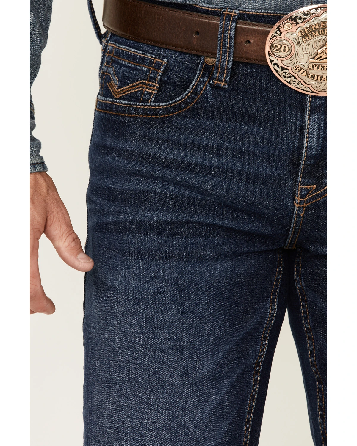 Cody James Men's Morgan Dark Wash Stretch Stackable Straight Leg Jeans 2 Cody James Men's Morgan Dark Wash Stretch Stackable Straight Leg Jeans - Image 2