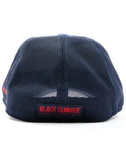 Black Clover Men's Navy Premium 10 Patch Mesh-Back Flex-Fit Ball Cap -Little Wild Horse Shop 2000352071 410 P3