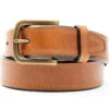 Hawx Men's Smooth Brown Leather Belt