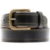 Hawx Men's Smooth Leather Stitch Belt