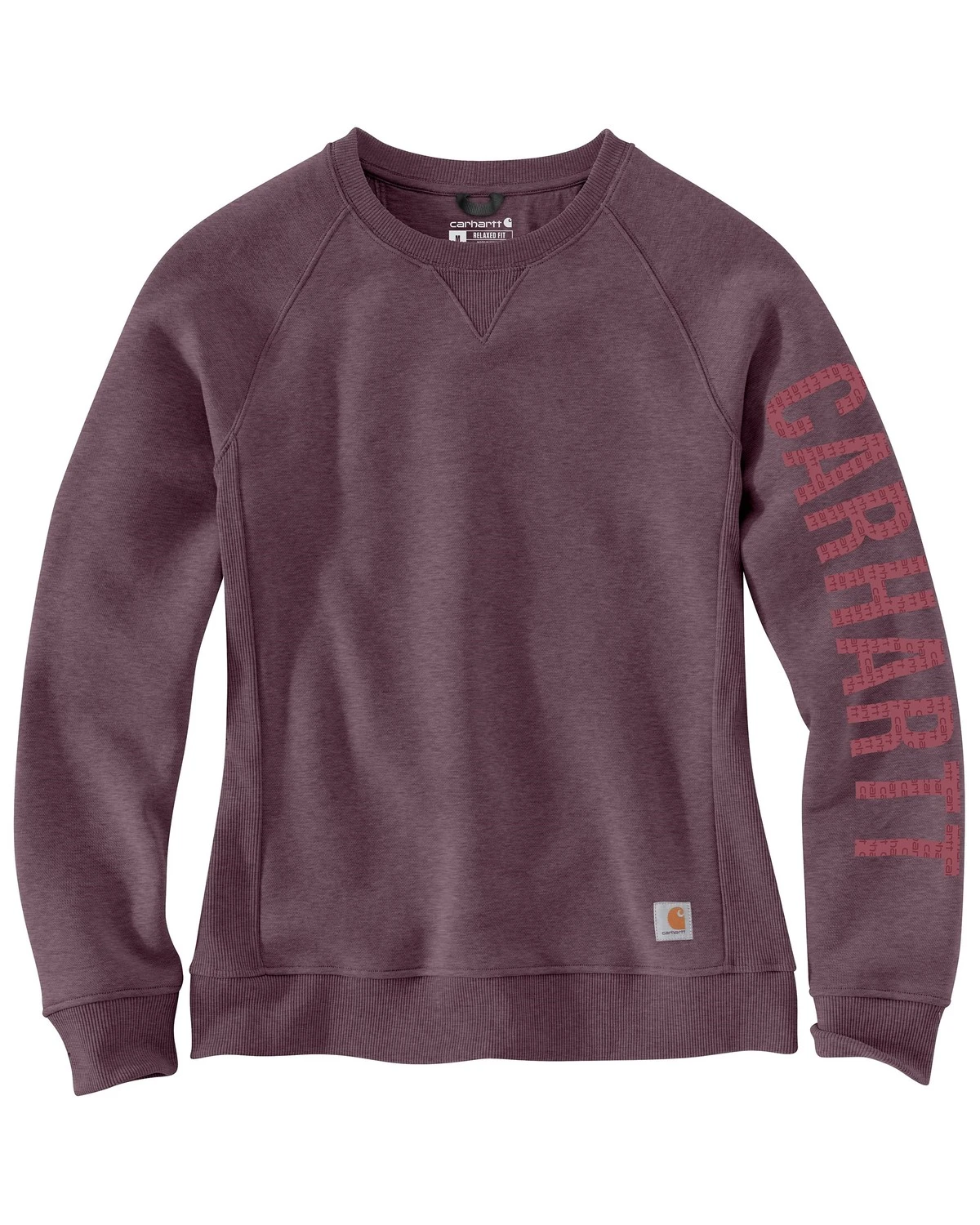 Carhartt Women's Relaxed Fit Midweight Crewneck Block Logo Sleeve Graphic Sweatshirt 2 Carhartt Women's Relaxed Fit Midweight Crewneck Block Logo Sleeve Graphic Sweatshirt - Image 2