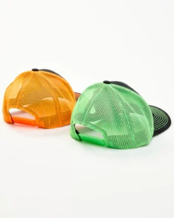 Justin Men's Assorted Embroidered Neon Logo Mesh Back Trucker Cap -Little Wild Horse Shop 2000353917 900 P4