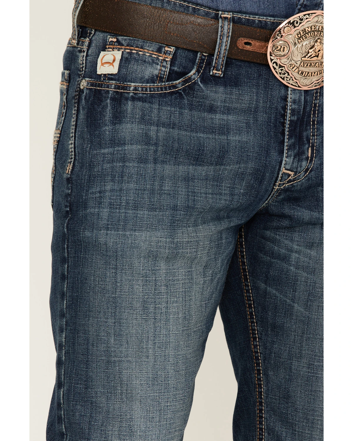 Cinch Men's Jesse Medium Stonewash Performance Stretch Slim Straight Jeans 2 Cinch Men's Jesse Medium Stonewash Performance Stretch Slim Straight Jeans - Image 2