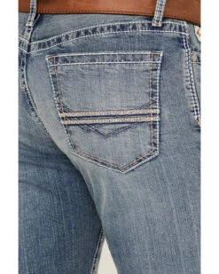Cinch Men's Ian Medium Stonewash Performance Stretch Slim Bootcut Jeans 7 Cinch Men's Ian Medium Stonewash Performance Stretch Slim Bootcut Jeans -Little Wild Horse Shop 2000355871 402 P4