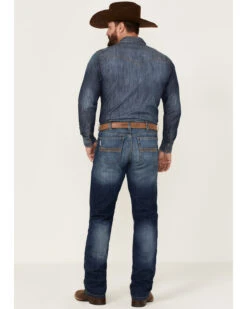 Cinch Men's Silver Label Medium Stonewash Performance Stretch Slim Straight Jeans -Little Wild Horse Shop 2000355892 402 P3