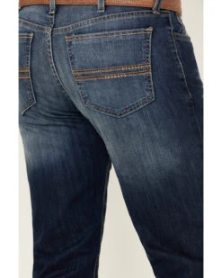 Cinch Men's Silver Label Medium Stonewash Performance Stretch Slim Straight Jeans -Little Wild Horse Shop 2000355892 402 P4