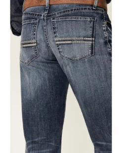 Cinch Men's White Label Medium Stonewash Performance Stretch Relaxed Straight Jeans -Little Wild Horse Shop 2000355910 402 P4
