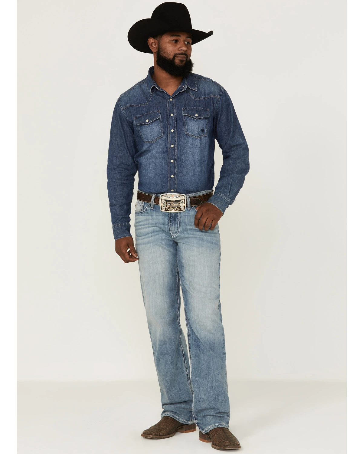 Cinch Men' Grant Light Stonewash Performance Bootcut Jeans 1 Cinch Men' Grant Light Stonewash Performance Bootcut Jeans