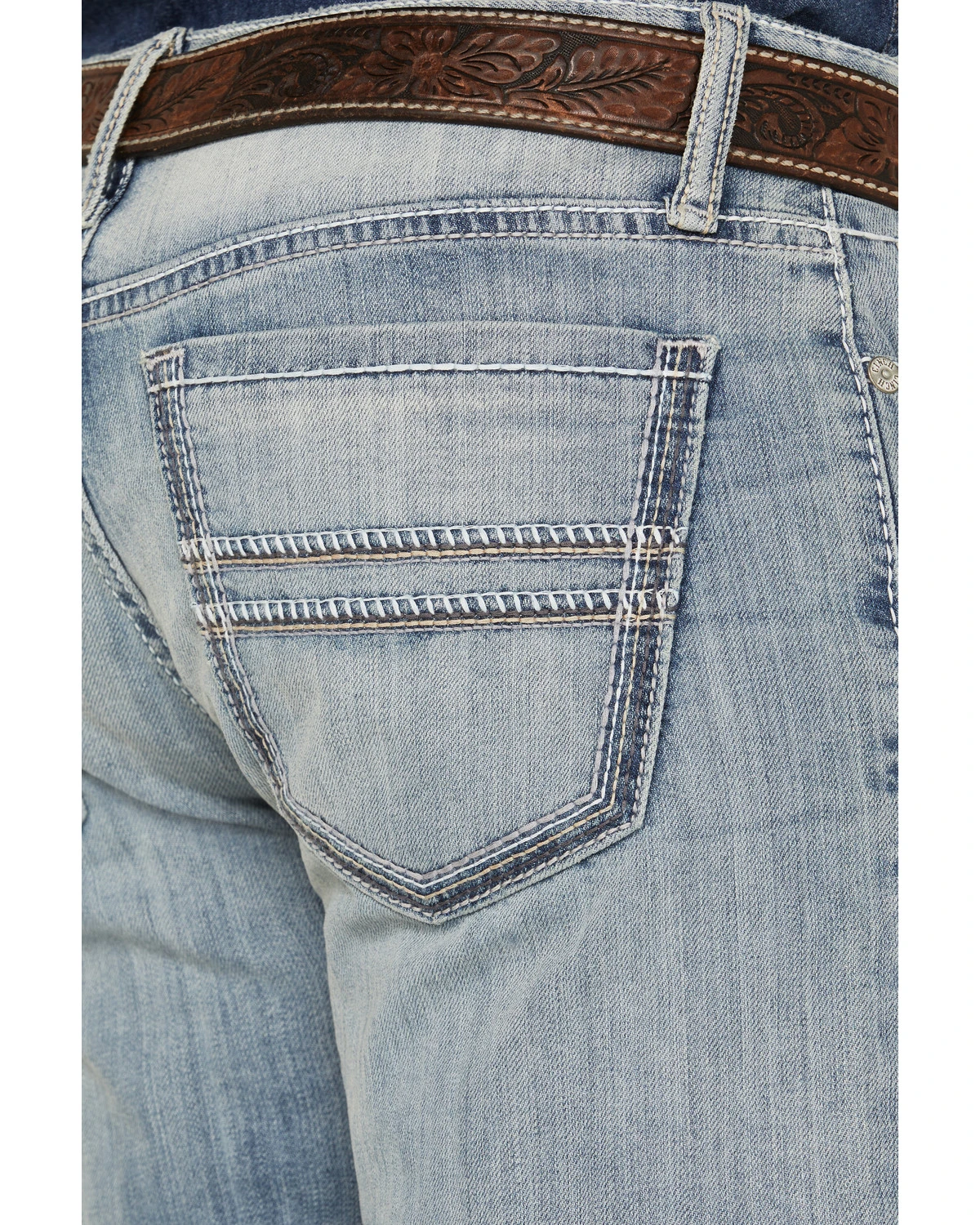 Cinch Men' Grant Light Stonewash Performance Bootcut Jeans 4 Cinch Men' Grant Light Stonewash Performance Bootcut Jeans - Image 4