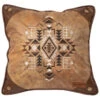 Wrangler Southwestern Faux Leather Throw Pillow