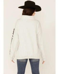 Paramount Network's Yellowstone Women's Gray 1/4 Zip Horse Graphic Pullover Sweatshirt -Little Wild Horse Shop 2000356681 070 P3