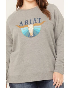 Ariat Women's R.E.A.L. Pacific Steerhead Sweatshirt - Plus -Little Wild Horse Shop 2000357026 070 P3