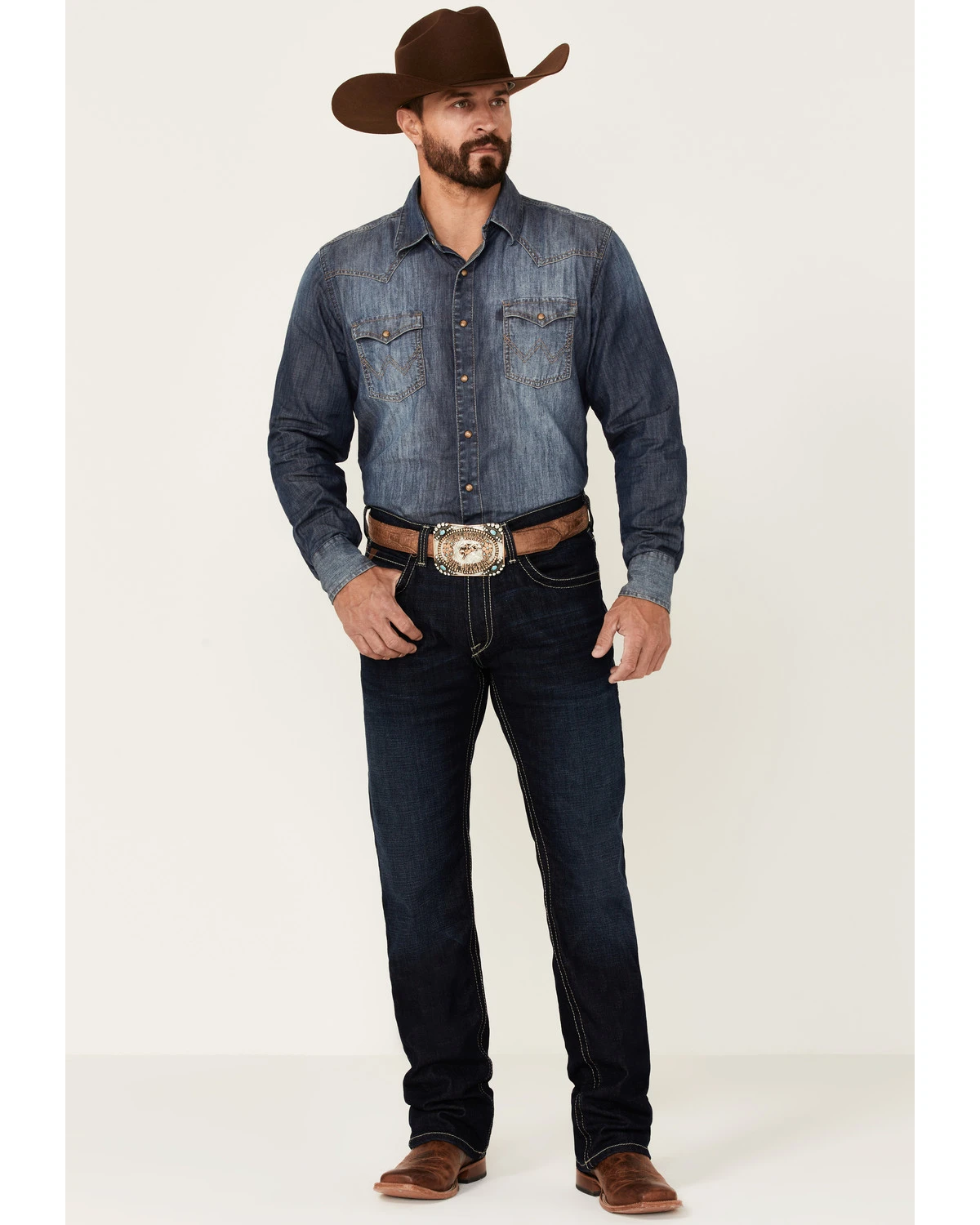 Ariat Men's M5 Newcastle Marshall Dark Wash Stretch Straight Leg Jeans 1 Ariat Men's M5 Newcastle Marshall Dark Wash Stretch Straight Leg Jeans