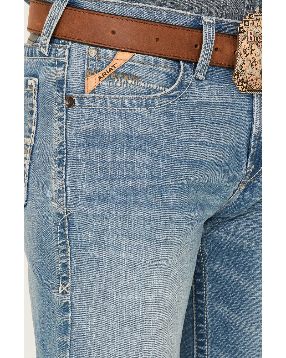 Ariat Men's M7 Hartwell Julian Medium Wash Stretch Slim Straight Jeans 2 Ariat Men's M7 Hartwell Julian Medium Wash Stretch Slim Straight Jeans - Image 2