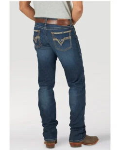 Rock 47 By Wrangler Men's Ruckett Dark Wash Stretch Slim Straight Jeans 5 Rock 47 By Wrangler Men's Ruckett Dark Wash Stretch Slim Straight Jeans -Little Wild Horse Shop 2000358077 400 P3