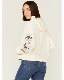 Wrangler Women's Logo Cropped Hoodie -Little Wild Horse Shop 2000358083 100 P3