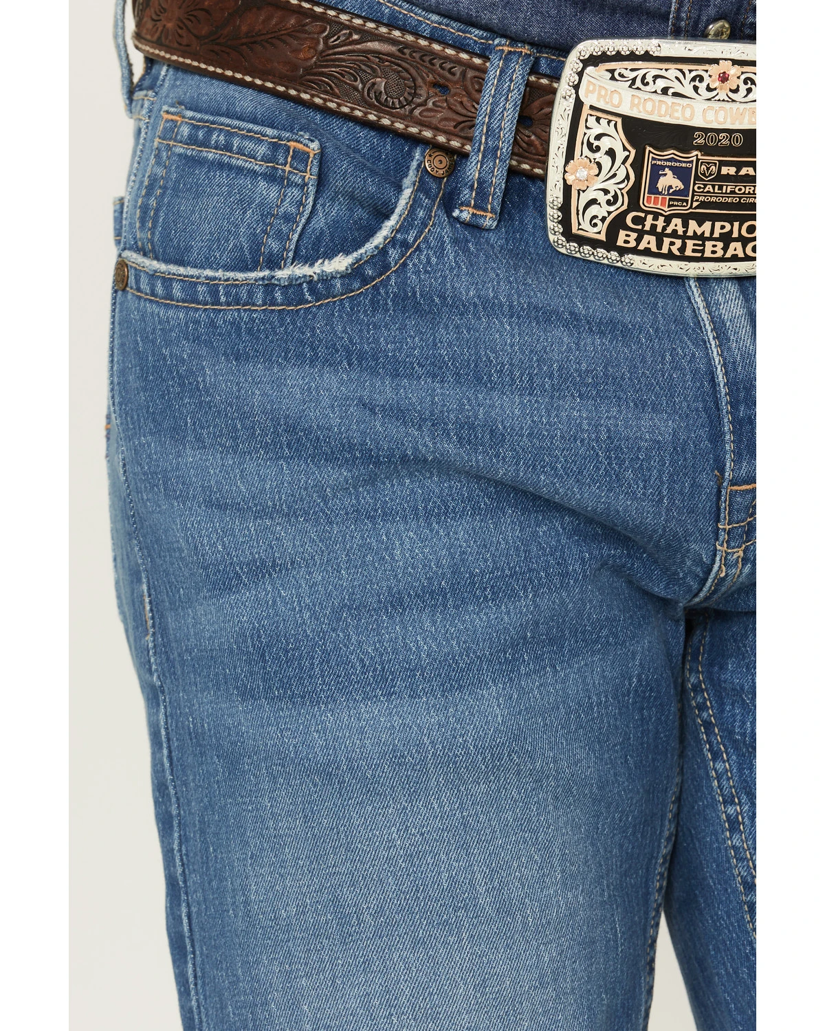 Cody James Men's Buffalo Stackable Medium Wash Stretch Straight Denim Jeans 2 Cody James Men's Buffalo Stackable Medium Wash Stretch Straight Denim Jeans - Image 2