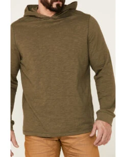 Brothers & Sons Men's Solid Heather Slub Long Sleeve Hooded Sweatshirt -Little Wild Horse Shop 2000359483 341 P3