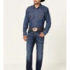 Wrangler 20X Men's Lagoon Dark Wash Vintage Slim Bootcut Jeans