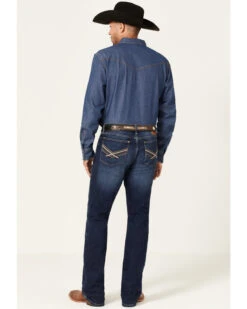 Wrangler 20X Men's Lagoon Dark Wash Vintage Slim Bootcut Jeans 6 Wrangler 20X Men's Lagoon Dark Wash Vintage Slim Bootcut Jeans -Little Wild Horse Shop 2000359714 416 P3