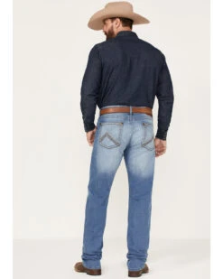 Rock 47 By Wrangler Men's Barlow Light Wash Slim Straight Jeans 6 Rock 47 By Wrangler Men's Barlow Light Wash Slim Straight Jeans -Little Wild Horse Shop 2000359726 412 P3