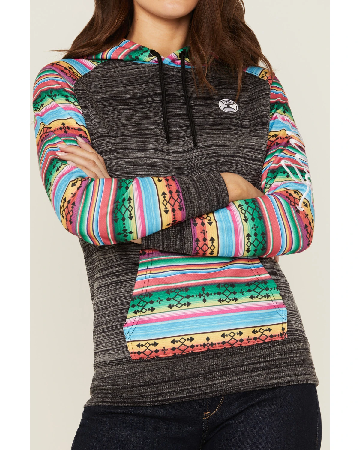 Hooey Women's Saldo Southwestern Space Dye Hoodie 3 Hooey Women's Saldo Southwestern Space Dye Hoodie - Image 3