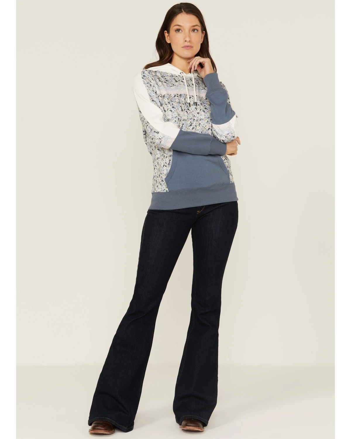 Hooey Women's Serape Cheyenne Floral Hoodie Sweatshirt 2 Hooey Women's Serape Cheyenne Floral Hoodie Sweatshirt - Image 2