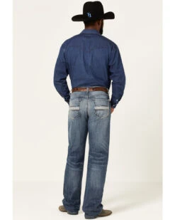 Cinch Men's Grant Medium Stonewash Broken Twill Performance Stretch Relaxed Bootcut Jeans 6 Cinch Men's Grant Medium Stonewash Broken Twill Performance Stretch Relaxed Bootcut Jeans -Little Wild Horse Shop 2000362748 402 P3