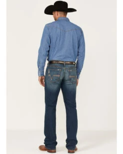 Cinch Men's Ian Dark Stonewash Performance Stretch Slim Bootcut Jeans 6 Cinch Men's Ian Dark Stonewash Performance Stretch Slim Bootcut Jeans -Little Wild Horse Shop 2000362785 402 P3