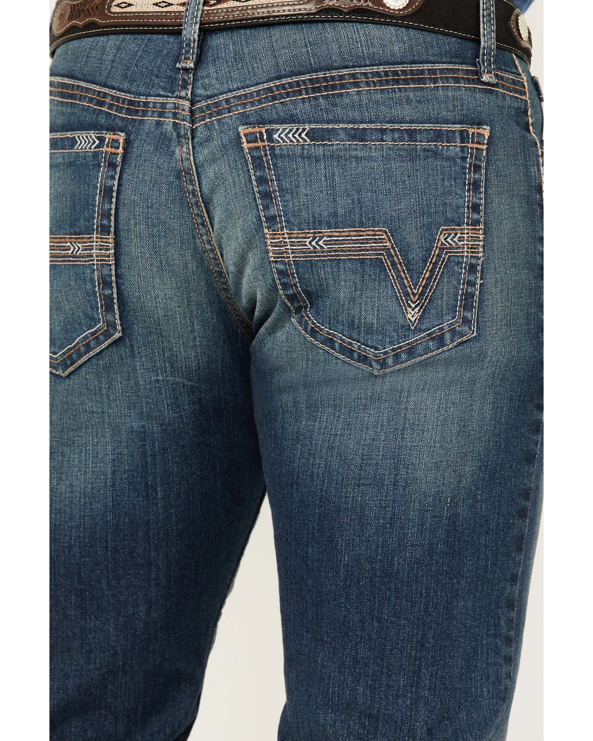 Cinch Men's Ian Dark Stonewash Performance Stretch Slim Bootcut Jeans 4 Cinch Men's Ian Dark Stonewash Performance Stretch Slim Bootcut Jeans - Image 4