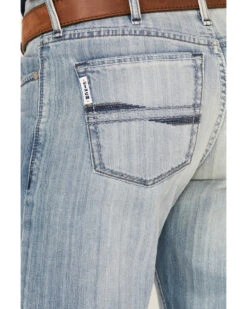 Cinch Men's Light Stonewash White Label Peformance Stretch Relaxed Straight Jeans -Little Wild Horse Shop 2000362805 402 P4