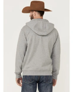 HOOey Men's Chest Stripe Light Gray Zip-Front Hooded Jacket -Little Wild Horse Shop 2000363526 025 P4