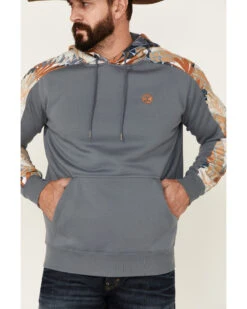 Hooey Men's Palm Tree Print Sleeve Hooded Sweatshirt 6 Hooey Men's Palm Tree Print Sleeve Hooded Sweatshirt -Little Wild Horse Shop 2000363528 400 P3
