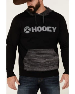 Hooey Men's Lock-Up Logo Graphic Hooded Sweatshirt - Black & Gray -Little Wild Horse Shop 2000363529 001 P3