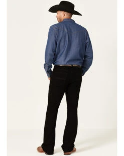Cody James Men's Night Rider Black Wash Stretch Slim Bootcut Jeans -Little Wild Horse Shop 2000364871 001 P3